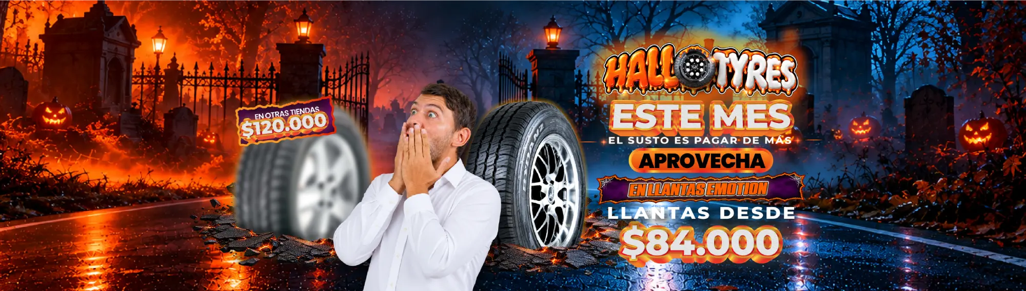 Banner Hallowwen Colombia, campaña octubre